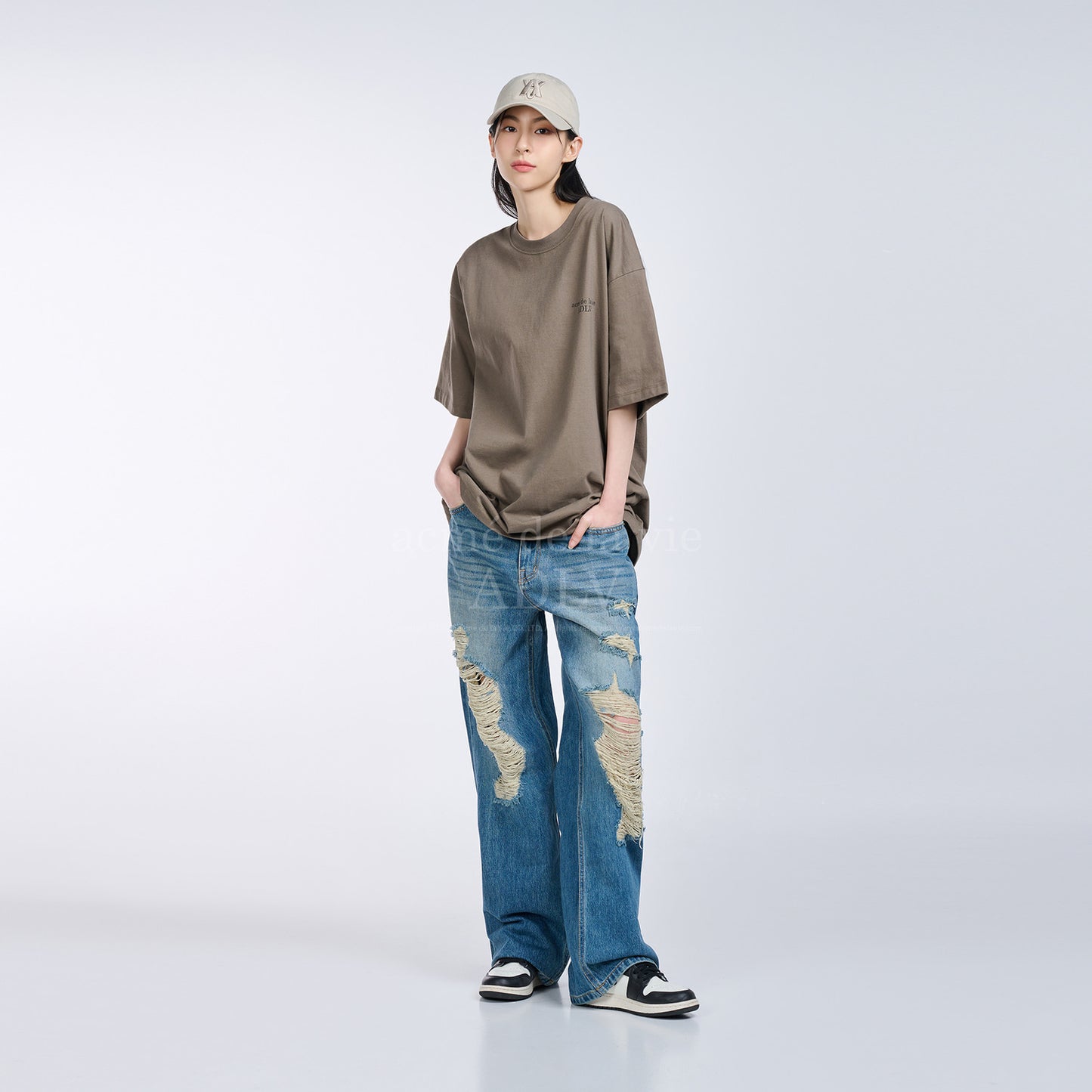 🇰🇷 Korean韩国代购 🇰🇷 | Unisex acmé de la vie ADLV BASIC LOGO GREY